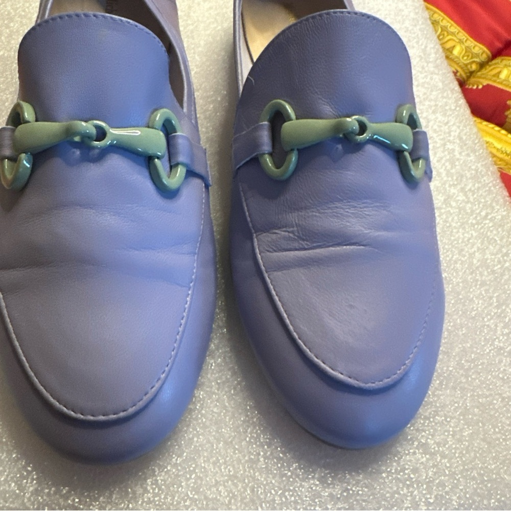 Michele Lopriore Lavender Leather Loafers  Sz EUR 41 - Picture 2 of 9